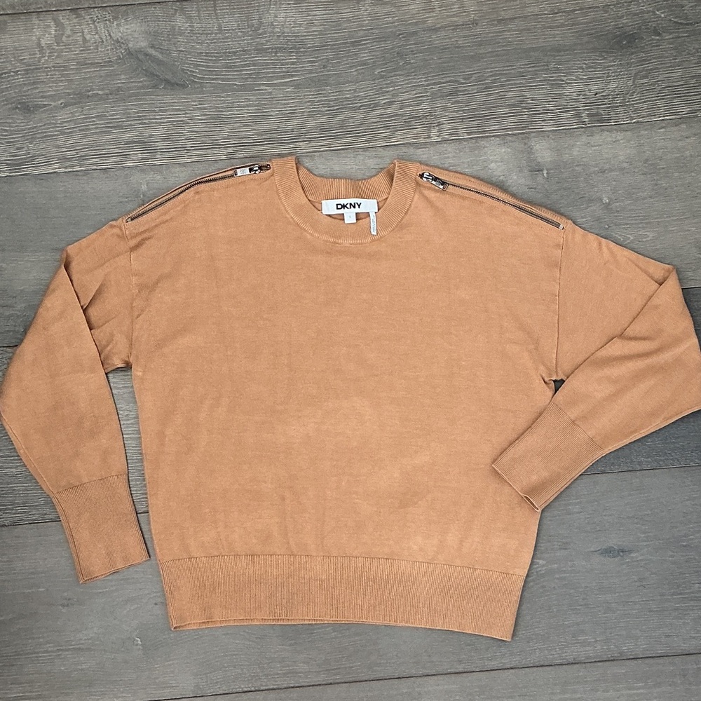 DKNY Zipper Shoulder Sweater S